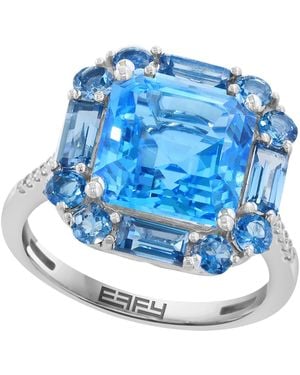 Effy Blue Topaz And Diamond Ring (5-1/2 Ct. T.w.