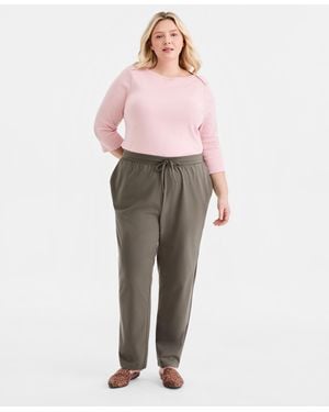 Style & Co. Plus Size Knit Pull-on Pants - Multicolor