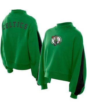 KTZ Boston Celtics Sport Night Balloon Sleeves Sweatshirt - Green