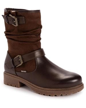 Muk Luks Scarlett Sabrina Boots Wide - Brown