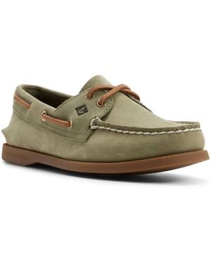 Sperry Top-Sider Ao 2 Eye Lace-up Flats - Green