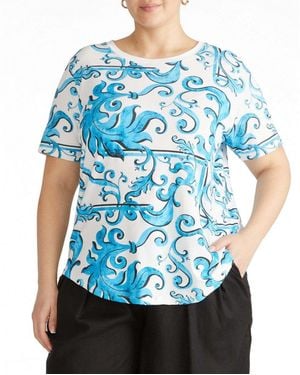 UNIVERSAL STANDARD Plus Size Tee Rex - Blue