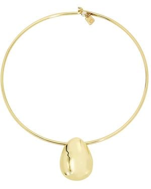 Robert Lee Morris Dome Pendant Wire Necklace - Metallic