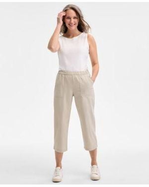 Style & Co. Style Co Mid Rise Pull On Capri Pants Exclusively At Macys - Natural