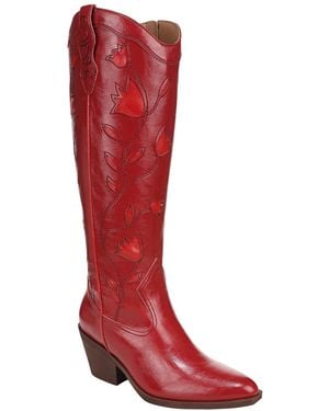 Sam & Libby Francy Knee High Western Boots - Red