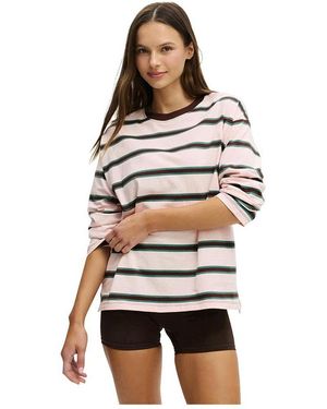 Cotton On Active Long Sleeve Graphic Crew - White