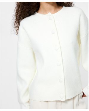 French Connection Drop Shoulder Oversized Cardigan - White