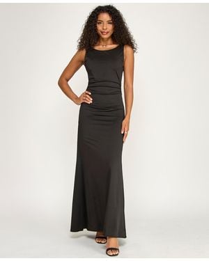 Katia Rae Crewneck Pull-on Open Back Maxi Dress - Black