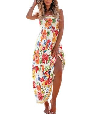CUPSHE Love That Floral Maxi Beach Dress - White