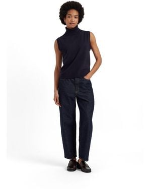 Chinti & Parker Wool-cashmere High-neck Tank - Blue