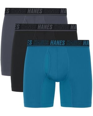 Hanes Performance Boxer Briefs - Blue