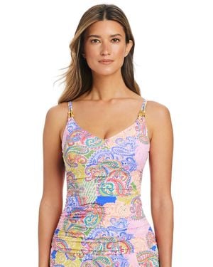 Bleu Rod Beattie Scoop Neck Underwire Tankini Top - Blue