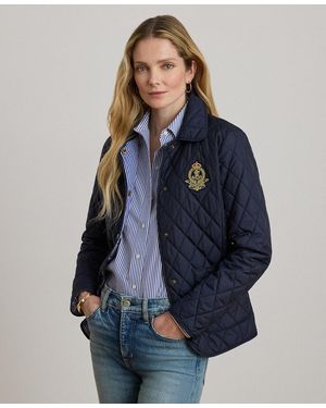 Ralph Lauren Crest Patch Quilted Jacket - Blue