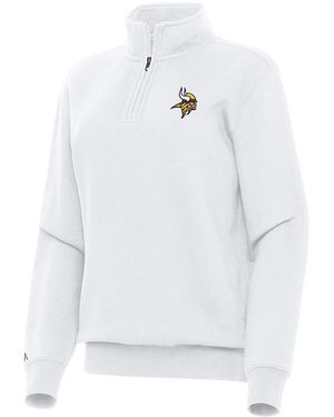 Antigua Minnesota Vikings Victory Quarter-zip Top - White