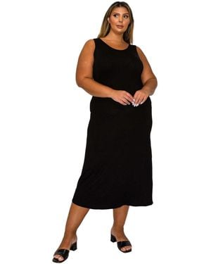 L I V D Plus Size Mellie Tank Dress - Black