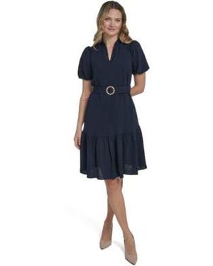 Jessica Howard V Neck Short Dress - Blue