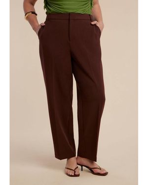 Eloquii The 365 Straight Leg Pant - Brown