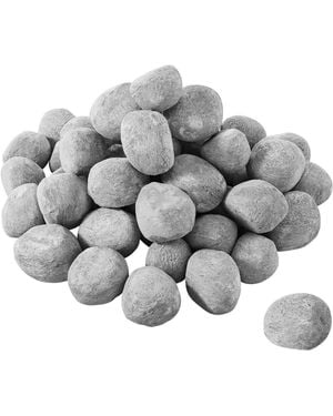 Cozito Ceramic Fire Pebble Stones - Gray