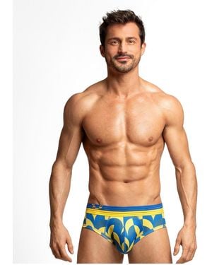 Rounderbum Soccer Edition Padded Brief - Blue