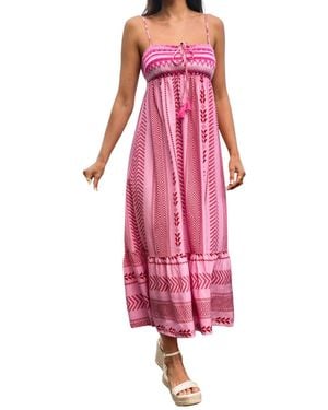 CUPSHE Beat Of My Heart Ornate Maxi Beach Dress - Pink