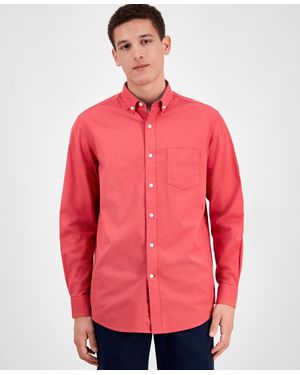 Club Room Solid Oxford Shirt - Red