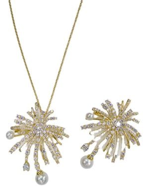 Classicharms Pave Firework Multi Way Brooch Pendant - Gray