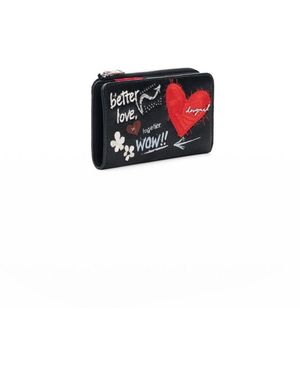 Desigual Medium Embroidered Wallet - White