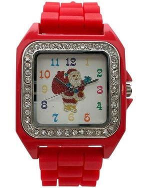Olivia Pratt Merry Christmas Silicone Band Themed Watch - Red