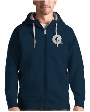 Antigua Georgetown Hoyas Victory Full-zip Hooded Jacket - Blue