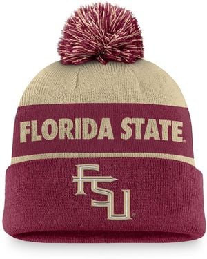 Nike Gold/garnet Florida State Seminoles Primetime Peak Cuffed Knit Hat - Red