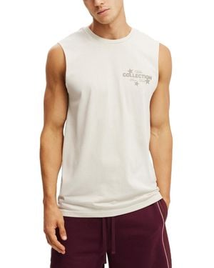 Cotton On Graphic Muscle Tank Top - White