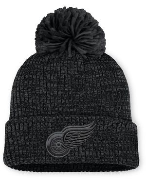 Fanatics Detroit Red Wings Authentic Pro Road Cuffed Pom - Black