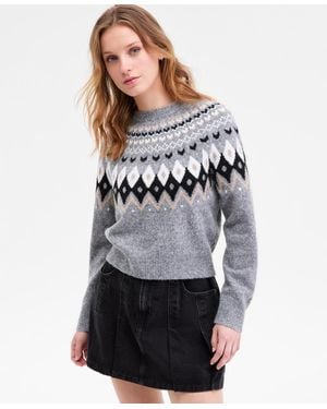 Levi's Lou Fair Isle Crewneck Sweater - Gray