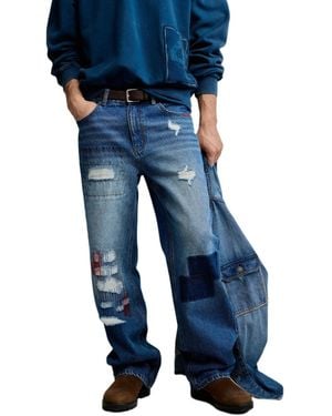 Desigual Patched Jeans - Blue