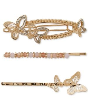Lonna & Lilly 3-pc. Crystal Butterfly Bobby Pins - Metallic