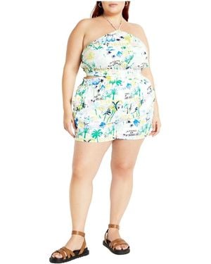 City Chic Almay Romper - Blue