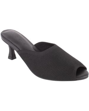 Tahari Maui Kitten Heel Mules - Black