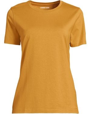 Lands' End Supima Cotton Crewneck T-shirt - Yellow