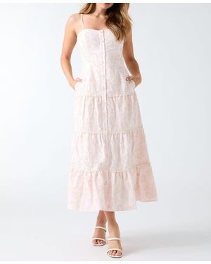 Guess Evelyn Sleeveless Midi Dress - Pink