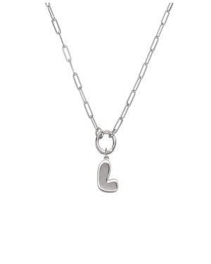 Oak & Luna Bubble Up Initial Necklace - Metallic
