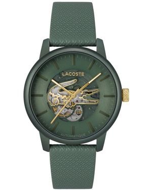 Lacoste L.12.12 Automatique Leather Strap Watch 44mm - Green