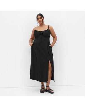 City Chic Plus Size Sweet Pea Maxi Dress - White