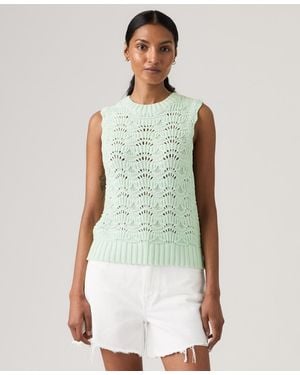 Levi's Sleeveless Crochet Tank Top - Green