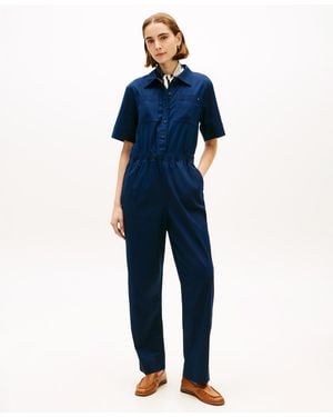 Tommy Hilfiger Utility Shirt Short-sleeve Jumpsuit - Blue