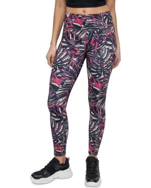 DKNY Sport Printed High-waist 7/8 Tights - Blue