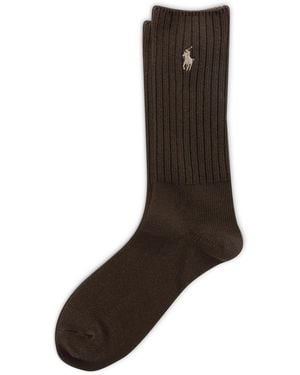 Polo Ralph Lauren Single Classic Crew Socks - Brown