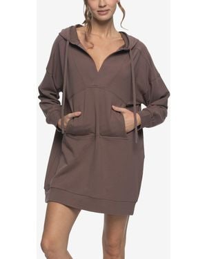 Felina Regular Kimora French Terry Sweatshirt Hoodie - Brown