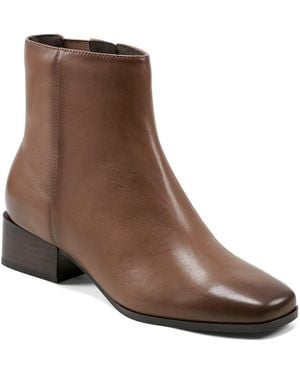 Easy Spirit Sidney Eflex Square Toe Dress Booties - Brown