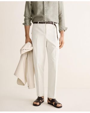 Mango Cotton Regular-fit Pants - Natural