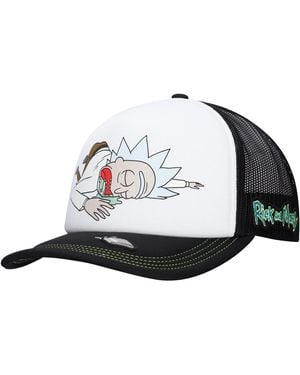 Lids And White/black Rick And Morty Graphic Foam Trucker Adjustable Hat